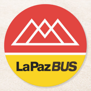 Dessous-de-verre Rond En Papier autobus La Paz