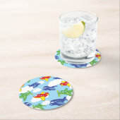 Dessous-de-verre Rond En Papier Avions et Jets mignons 1ère fête d'anniversaire (En situation)