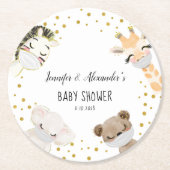 Dessous-de-verre Rond En Papier Baby shower (Devant)