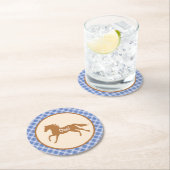 Dessous-de-verre Rond En Papier Baby shower Cowboy (En situation)