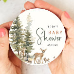 Dessous-de-verre Rond En Papier Baby shower des animaux forestiers<br><div class="desc">Voici notre dessous de verre de papier rond baby shower pour animaux de forêt - parfait pour une célébration mignonne et fantasque! Doté d'un thème moderne de forêt aquarelle avec d'adorables créatures comme le renard, l'ours brun, le lapin et le cerf, il est parfait pour une douche sans rapport avec...</div>