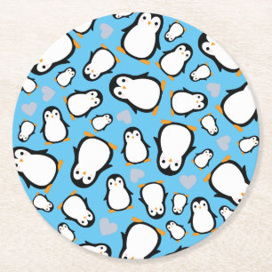 Dessous-de-verre Rond En Papier Baby shower français de Bulldog Frenchie Blue