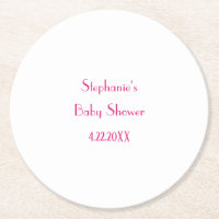 Baby shower Girls Pink Personnalisé Nom 2024 Éléga