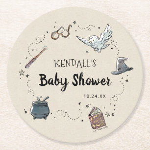 Dessous-de-verre Rond En Papier Baby shower HARRY POTTER™