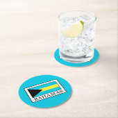 Dessous-de-verre Rond En Papier Bahamas (En situation)