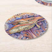 Dessous-de-verre Rond En Papier Balise de lecture Spike and Curly (Incliné)