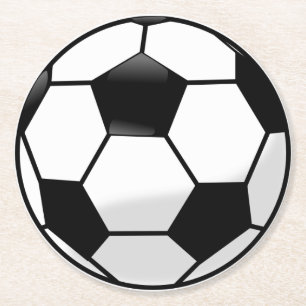 Dessous-de-verre Rond En Papier Ballon de football