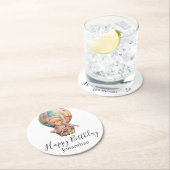 Dessous-de-verre Rond En Papier Balloon Ours Teddy Joyeux anniversaire (En situation)