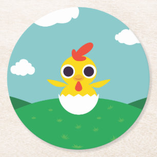 Dessous-de-verre Rond En Papier Bandit le poussin