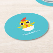 Dessous-de-verre Rond En Papier Bandit le poussin (Incliné)