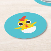 Dessous-de-verre Rond En Papier Bandit le poussin (Incliné)