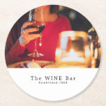 Dessous-de-verre Rond En Papier Bar à vins, Bar à vins/Vignoble<br><div class="desc">Wine Bar Scene,  Wine Bar/Winery Paper Dessous de verre by the Carte de visite Store.</div>