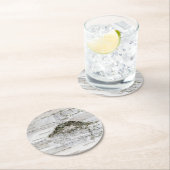 Dessous-de-verre Rond En Papier Barre de bouleau (En situation)