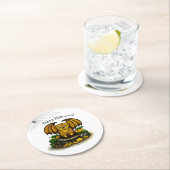 Dessous-de-verre Rond En Papier Bat d'Halloween mignonne (En situation)