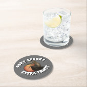 Dessous-de-verre Rond En Papier Bat Éffrayant Ooky (En situation)