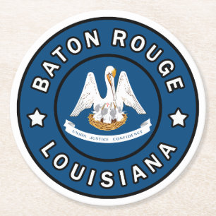 Dessous-de-verre Rond En Papier Baton Rouge Louisiane
