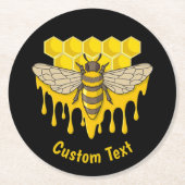 Dessous-de-verre Rond En Papier Bee Hive (Devant)