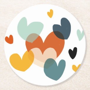 Dessous-de-verre Rond En Papier Belle Amour Carrosserie Dessins Coeur Art Amour Ar