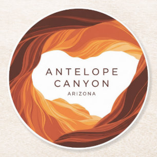 Dessous-de-verre Rond En Papier Belle Antelope Canyon Nation Navajo