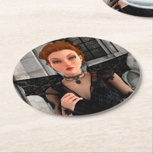 Dessous-de-verre Rond En Papier Belle Sorcière