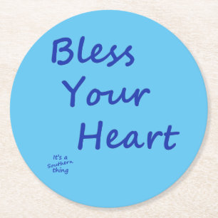 Dessous-de-verre Rond En Papier Bénissez votre coeur