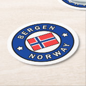 Dessous-de-verre Rond En Papier Bergen Norvège (Incliné)