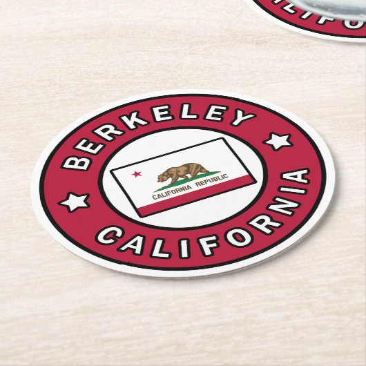 Dessous-de-verre Rond En Papier Berkeley Californie (Incliné)