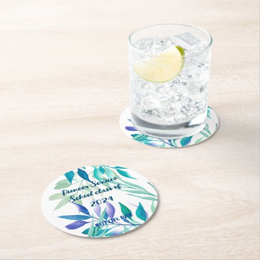 Dessous-de-verre Rond En Papier Best Life Ever - Pioneer School (En situation)