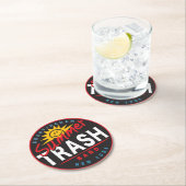 Dessous-de-verre Rond En Papier Beverage de papier STB (En situation)