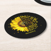 Dessous-de-verre Rond En Papier Bible chrétienne Verse Écriture Religieux (Incliné)