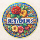 Dessous-de-verre Rond En Papier BIENVENUE Hispanique Sud-Ouest (Devant)