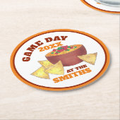 Dessous-de-verre Rond En Papier Big Football Jeu Tailgate Party Chips Fromage Dip (Incliné)