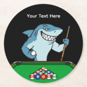 Dessous-de-verre Rond En Papier Billiards Pool Shark Guest Drink Coasters (Devant)