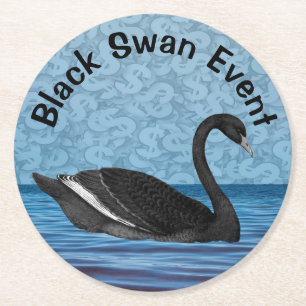 Dessous-de-verre Rond En Papier Black Swan, événement