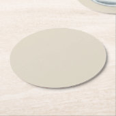 Dessous-de-verre Rond En Papier Blanc Os (Incliné)