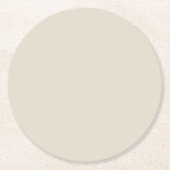Dessous-de-verre Rond En Papier Blanc Os (Devant)