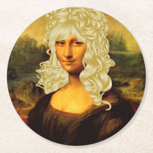 Dessous-de-verre Rond En Papier Blonde Mona Lisa