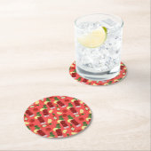 Dessous-de-verre Rond En Papier Bloody Mary (En situation)