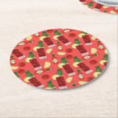 Dessous-de-verre Rond En Papier Bloody Mary (Incliné)