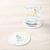 Dessous-de-verre Rond En Papier Blue Dinosaur Twinkle Star Baby shower Boy Party (En situation)