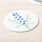Dessous-de-verre Rond En Papier Bluebells Dessous de verre blanc rond (Incliné)