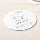 Dessous-de-verre Rond En Papier Boire à manger Thanksgiving famille Thanksgiving (Incliné)