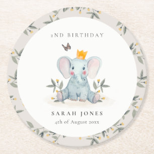 Dessous-de-verre Rond En Papier Bois Bébé Folithe Eléphant N'importe quel âge Anni