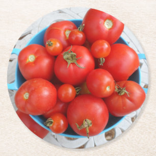Dessous-de-verre Rond En Papier Bol de tomates