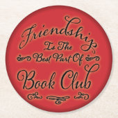 Dessous-de-verre Rond En Papier Bon Groupe / Lecture Club Amitié (Devant)