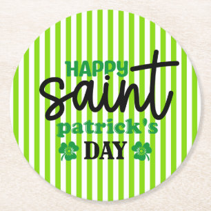 Dessous-de-verre Rond En Papier Bonne Saint Patrick's Day-59889