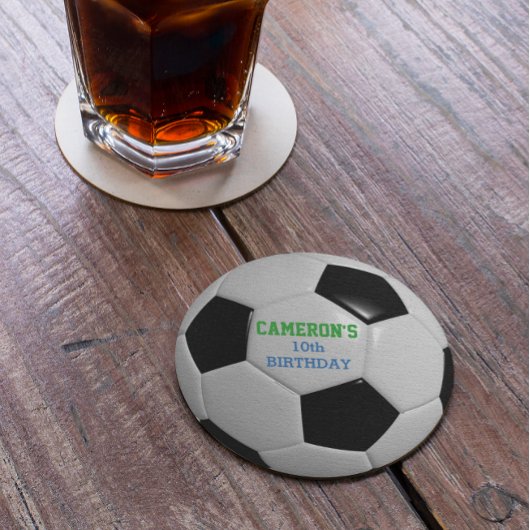 Dessous-de-verre Rond En Papier Boule de football