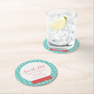 Dessous-de-verre Rond En Papier Boules de Noël à l'intérieur de flocons de neige p