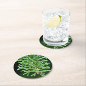 Dessous-de-verre Rond En Papier Branche Arbre de Noël (En situation)