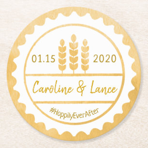 Dessous-de-verre Rond En Papier Brews avant que j'aie fait le casquette de